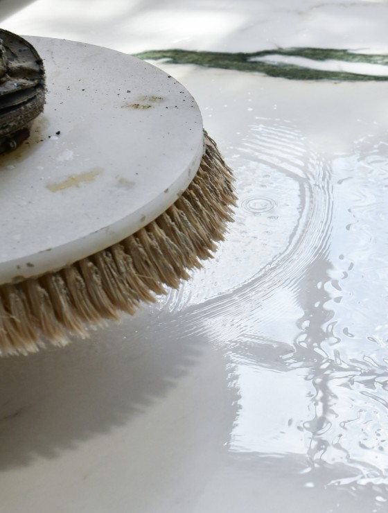 Marble polishing