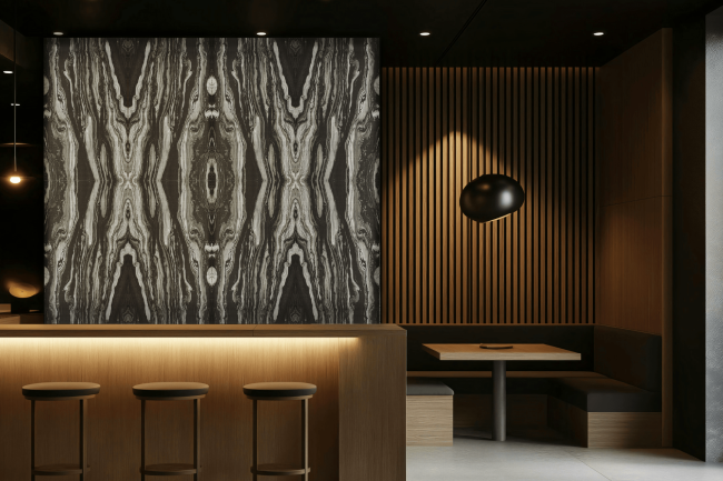 Nero Cabbana Ribbed Bookmatch Bar Application